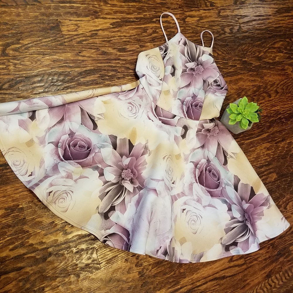 TRAC Mauve Floral Sun Dress